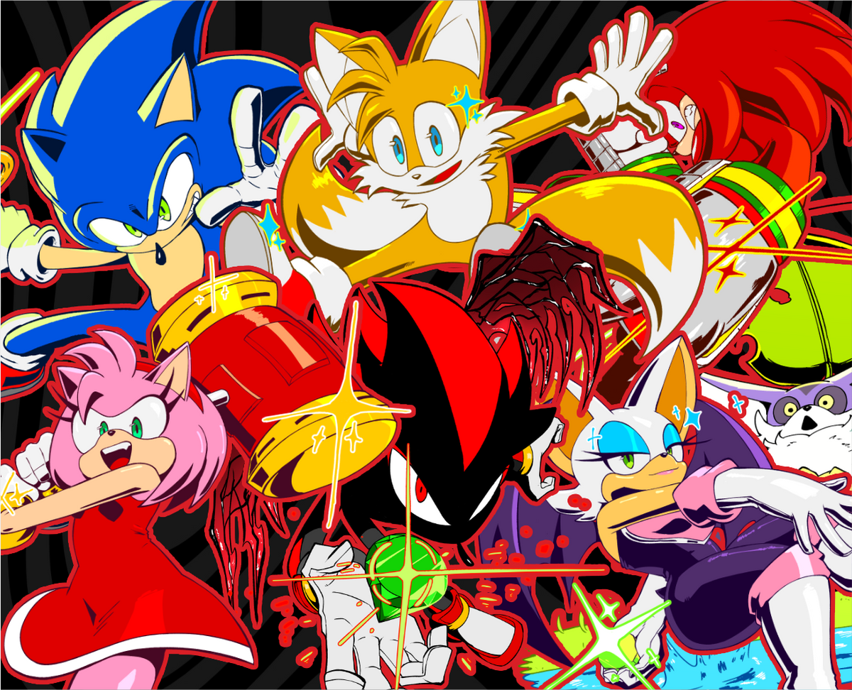 Sonic Bling Team Stickers